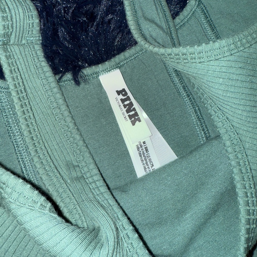 Green Ribbed Tank Top - Picture 6 of 6